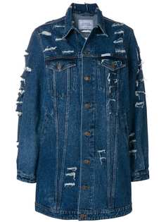 удлиненная джинсовая куртка с эффектом потертости Forte Dei Marmi Couture