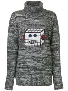 robot embroidered sweater Alexa Chung