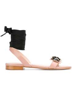 декорированные сандалии Red Valentino
