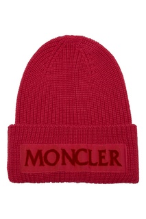 Шерстяная розовая шапка Moncler