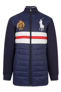 Комбинированная синяя куртка Polo Ralph Lauren Kids