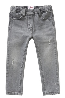 Серые джинсы с потертостями Il Gufo