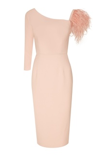 Асимметричное розовое платье с перьями T Skirt