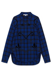 Хлопковая рубашка в клетку Maje