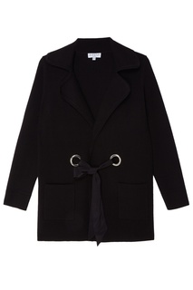 Черное пальто с люверсами Claudie Pierlot