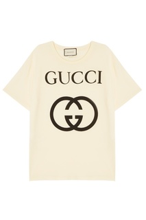 Хлопковая футболка с логотипом Gucci