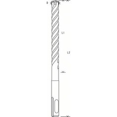 Бур SDS-Plus Bosch 22x200x250 мм 5X (2.608.836.644)