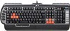 Клавиатура A4 X7-G800MU, PS/2+USB, c подставкой для запястий, черный серый