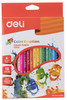 Карандаши цветные Deli Color Emotion EC00210 трехгран. липа 18цв. коробка/европод.
