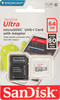 Карта памяти microSDXC UHS-I SANDISK Ultra 80 64 ГБ, 80 МБ/с, 533X, Class 10, SDSQUNS-064G-GN3MA, 1 шт.