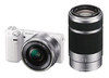 Фотоаппарат SONY Alpha A6000YS kit ( E PZ 16-50мм f/3.5-5.6 OSS и E 55-210мм f/4.5-6.3 OSS), серебристый [ilce6000ys.cec]