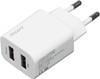Сетевое зарядное устройство DEPPA Ultra, 2xUSB, 2.1A, белый
