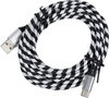 Кабель DF cZebra-01, USB Type-C (m) - USB A(m), 3.0м, черный/белый [df czebra-01 (black/white)]