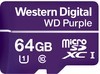 Карта памяти microSDXC UHS-I U1 WD Purple 64 ГБ, 80 МБ/с, Class 10, WDD064G1P0A, 1 шт.