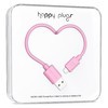 Кабель Happy plug, micro USB B (m) - USB A(m), 2м, розовый [00153245] Noname