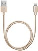 Кабель DEPPA Lightning MFi - USB A(m), 1.2м, золотистый [72188]