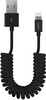 Кабель DEPPA витой, USB A(m) - Lightning (m), 1.5м, черный [72121]