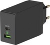 Сетевое зарядное устройство DF Tor-07, 2xUSB, 8-pin Lightning (Apple)/microUSB, 3A, черный