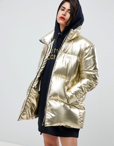 Дутая куртка с эффектом металлик Tommy Hilfiger Icon - Золотой