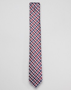 Шелковый галстук в клетку Ben Sherman - Красный