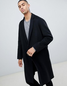 Черное шерстяное пальто AllSaints - Черный