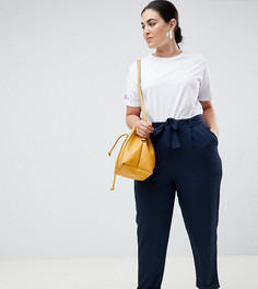 Тканые брюки-галифе с завязкой ASOS DESIGN Curve - Темно-синий
