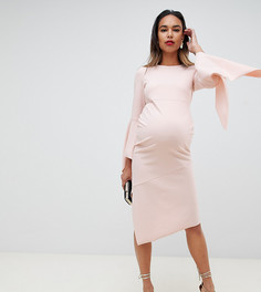 Облегающее платье с рукавами клеш ASOS DESIGN Maternity - Розовый