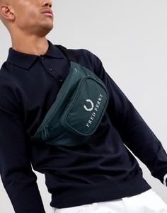 Темно-зеленая сумка-кошелек на пояс в стиле 90-х с логотипом Fred Perry - Зеленый