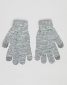Вязаные перчатки для сенсорных гаджетов Pieces - Серый