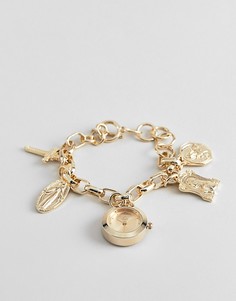 Золотистые часы с подвесками в винтажном стиле ASOS DESIGN - Золотой
