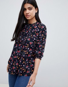 Черная рубашка с цветочным принтом Pimkie - Мульти