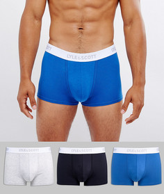 Набор из 3 боксеров-брифов (темно-синие/синие/серые) Lyle & Scott - Мульти