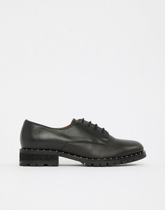 Черные кожаные туфли на шнуровке с заклепками Office Kennedy - Черный