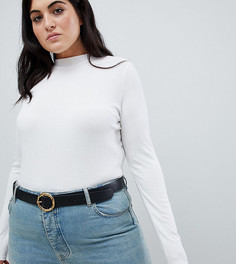 Ремень для джинсов с кованым кольцом ASOS DESIGN Curve - Черный