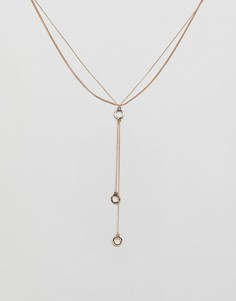 Золотистое ярусное ожерелье с подвесками Boohoo - Золотой