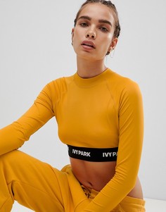 Желтый кроп-топ с длинными рукавами Ivy Park - Желтый