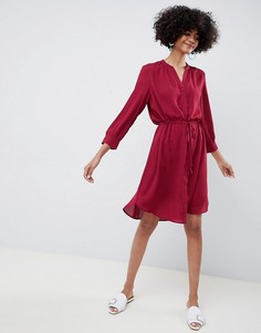 Платье-рубашка миди Selected Femme - Красный