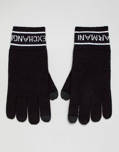 Темно-синие перчатки Armani Exchange - Темно-синий