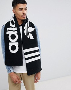 Черный шарф с логотипом adidas Originals D98954 - Черный
