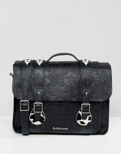 Кожаный портфель диаметром 15 дюймов с тиснением Dr Martens - Черный