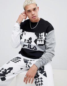 Черный свитшот с принтом Fila x Liam Hodges - Черный