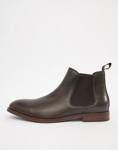 Кожаные ботинки челси шоколадного цвета Office Imbark - Коричневый