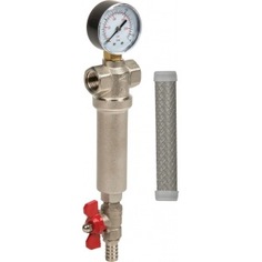 Латунный механический фильтр aquafilter с манометром, резьба 1" fhmb1_x. 583