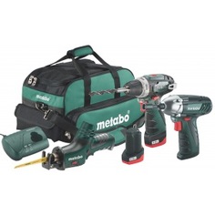 Набор аккумуляторного инструмента metabo combo set 3.2 10.8 в: винтоверт bs basic + сабельная пила ase + ударный гайковерт ssd 685057000