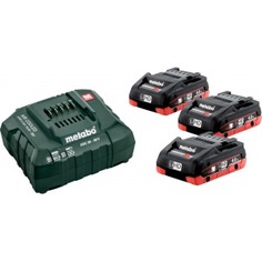 Набор basic-set (3 аккумулятора lihd 4.0 ач/18в+зарядное устройство asc30-36) metabo 685132000