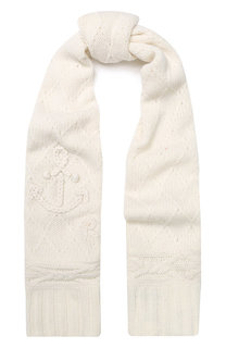 Шерстяной шарф фактурной вязки Polo Ralph Lauren