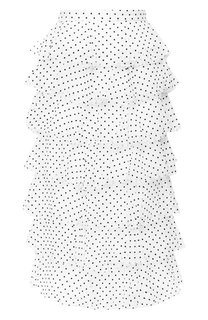 Шелковая юбка-миди с оборками Rodarte