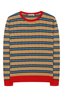 Хлопковый пуловер фактурной вязки Marni