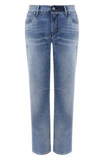Укороченные джинсы с потертостями RTA