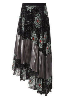 Плиссированная юбка-миди с принтом Dries Van Noten